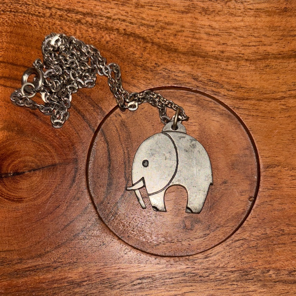 Vintage Danish designer Jorgen Jensen elephant pendant